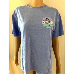 Salty Sam's T-Shirt Mens Small Fort Myers Beach Cotton Unisex Blue Made In India